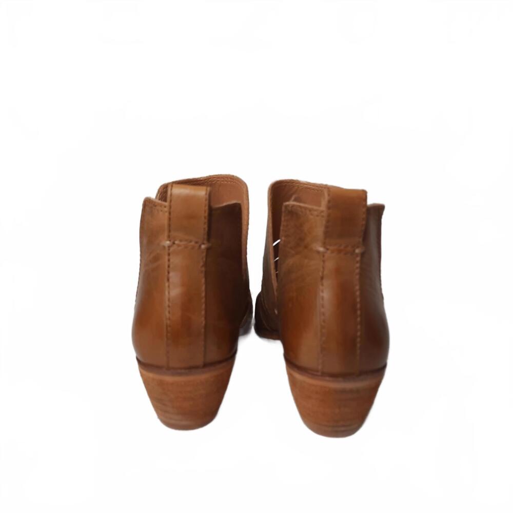 Frye and Co Cutout Brown Leather Ankle Booties Size 6.5M - Picture 4 of 6
